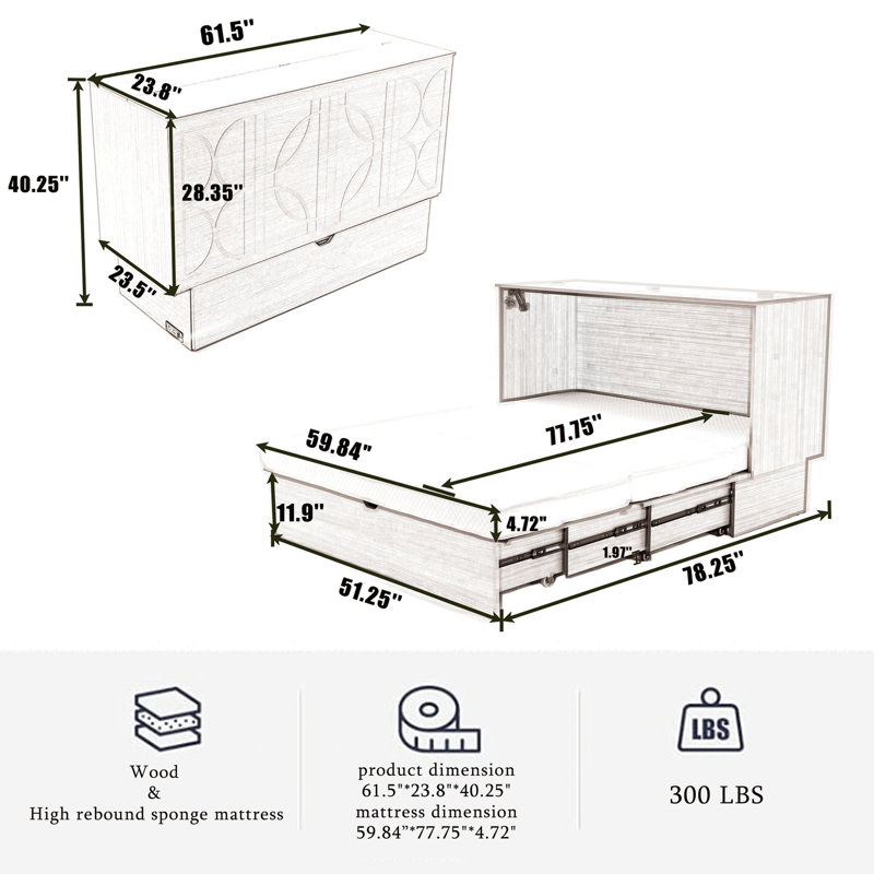 Lit moderne avec espace de rangement, grand matelas, mousse pliante, hublots, lit peu encombrant, grand lit et mousse pratique