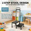 Adjustable Bed Step Stool With Handrail For Elderly And Seniors - Heavy Duty 450 Lbs Capacity, Non-Slip Platform, Tool-Free Assembly For High Beds And Safe Mobility