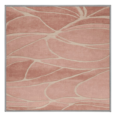 Machine Washable Abstract Brown Area Rug