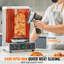 Couteau Shawarma, 10,04 po x 6,89 po x 9,65 po, acier inoxydable, 1 pièce, électrique sans fil, argent, moteur 80 W avec 2 piles
