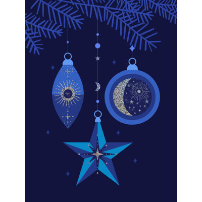 Cosmic Ornaments II by Victoria Barnes - Wrapped Canvas Print