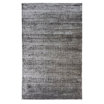 Rug Geometric Area Rug in Anthracite