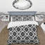 Ensemble de housse de couette Hexagone noir et blanc traditionnel-109146722