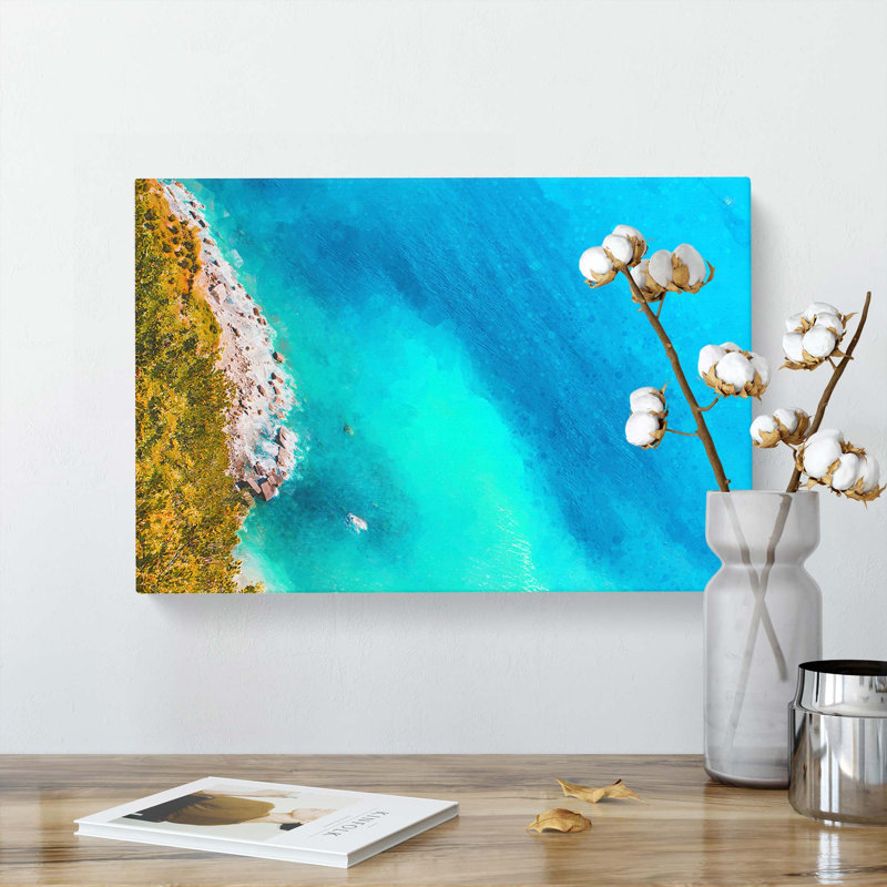 Coast Of Cinque Terre In Italy - Wrapped Canvas Print, 35cm H x 50cm W x 3cm D