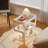 Luxury mobile glass side table