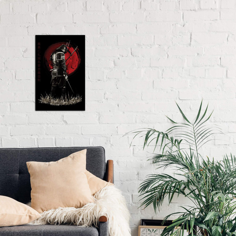 Bushido Samurai Back Turned - Print on Canvas, 66.04 cm H x 45.72 cm W x 1.91 cm D, No Frame
