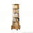 360° Display Round Spinning Rotating Bookshelf with Wheels and Drawer-1577913068-1577913064