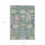 Tapis intérieur lavable floral ivoire et rose 5 pi x 8 pi