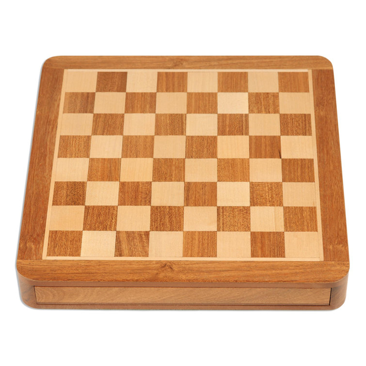 Novica 2 Player Wood Chess And Checkers Set