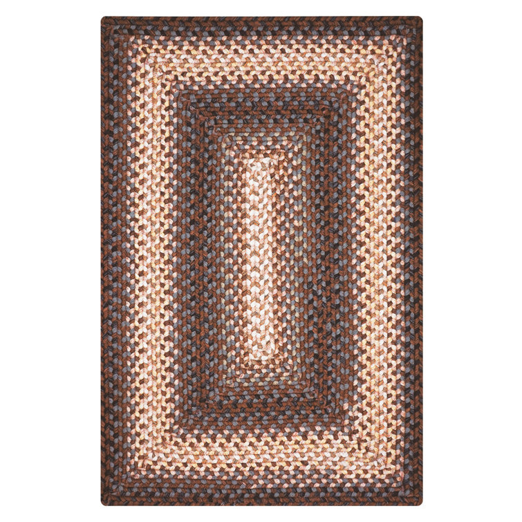  Braided Rug Washable Indoor/Outdoor Black/Brown/Tan/Gray Rug