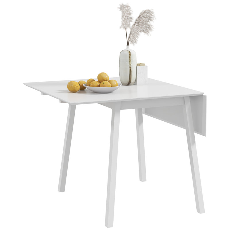 Olujimi 110cm Solid Wood Rectangular Folding Table, White