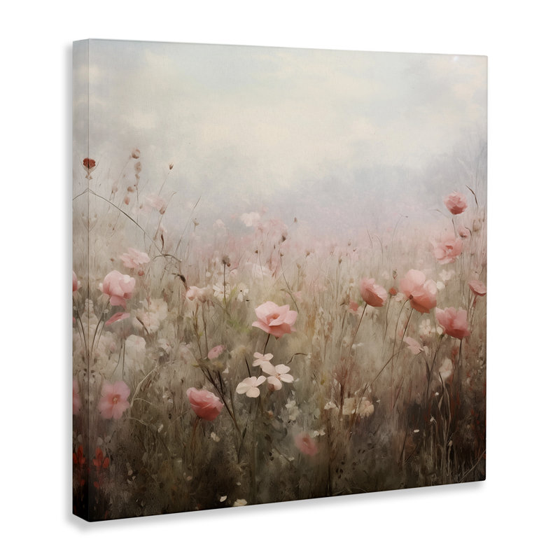 «Blooming Pink Meadow Flowers» par Arlington Prints, H 17 po x l 17 po