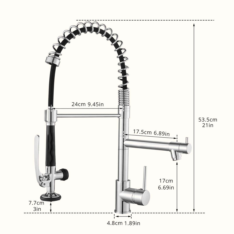 HOOSENG Pull Down Touch Kitchen Faucet, Polished Chrome