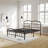 Oley Double Wave Headboard and Footboard Heavy Duty Anti-sway 18in High Steel Tube Iron Bed with Storage-1772134859