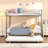 METAL BUNK BED WITH TRUNDLE  SILVER
