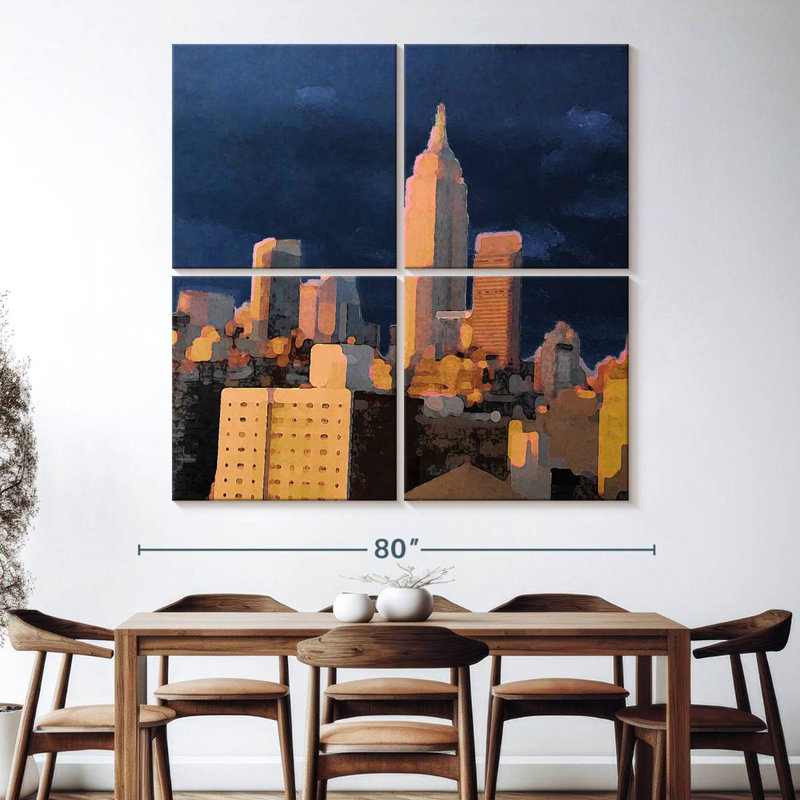 Lilie The City I, 74" H x 74" W