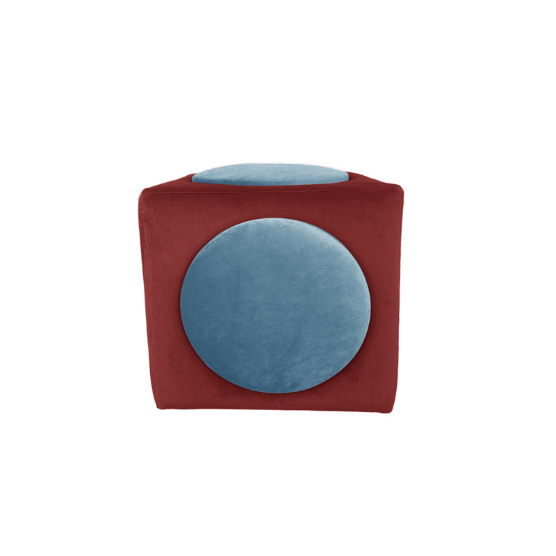 Monocle 42 Wide Ottoman, Blue/Red