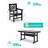 All-weather Hdpe Patio Dining Set With Umbrella Hole-115638682