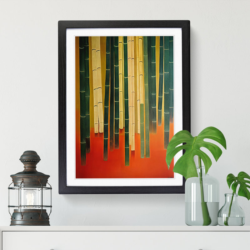 Bamboo Forest Vol.1 - Single Picture Frame Print, Black, 64cm H x 46cm W
