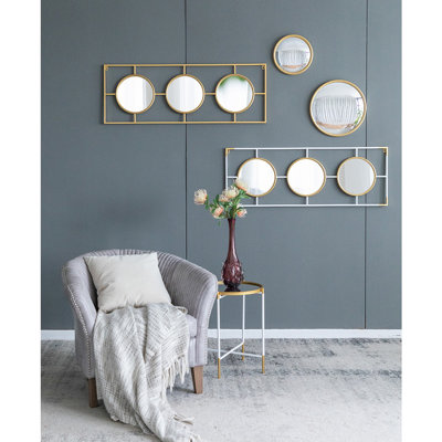 Wavelene Manufactured Wood, Iron Rectangle Wall Mirror