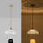 1-Light Dome Ribbed Glass Texture Pendant Light-130737681