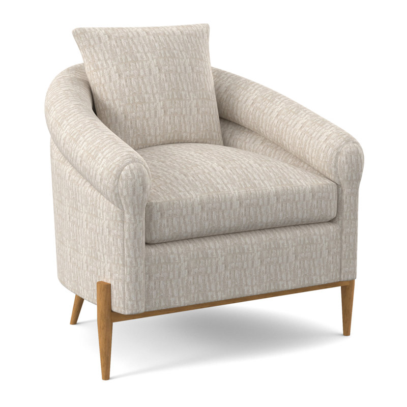 Jaxson Upholstered Armchair, Amber, White Caps Fog Viscose