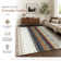 Wymond  Machine Washable Moroccan Area Rug Aztec Geometric Carpet With Non-Slip Backing