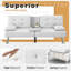 Canapé inclinable convertible en similicuir de 66 po de large Siomary-30037857