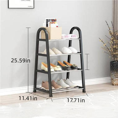 Rebrilliant 2 Tier 8 Pair Shoe Rack