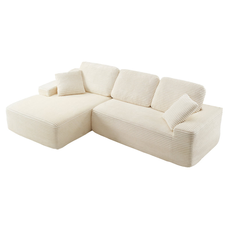 93.7 " Corduroy Sofa, Beige