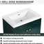 Meuble-lavabo autoportant de 30 po avec lavabo en résine blanche et 2 portes d'armoire à fermeture en douceur - style moderne pour lavabo foncé-65897907-65897932