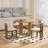 Modern Farmhouse Dining Set - Round Cross-Leg Table & Upholstered Chairs - 3/5-Piece Kitchen Set-58199012-58199014-58199032
