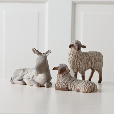 Willow Tree A Christmas Story 3 Piece Gentle Animals Of The Stable Set