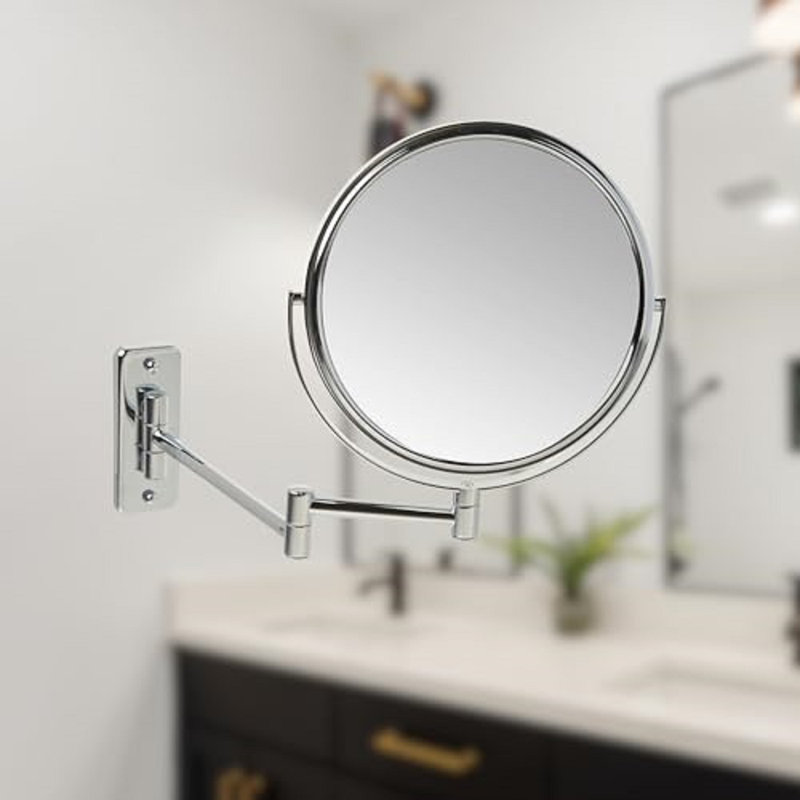 Miroir de maquillage mural 8 "Akea, Chrome