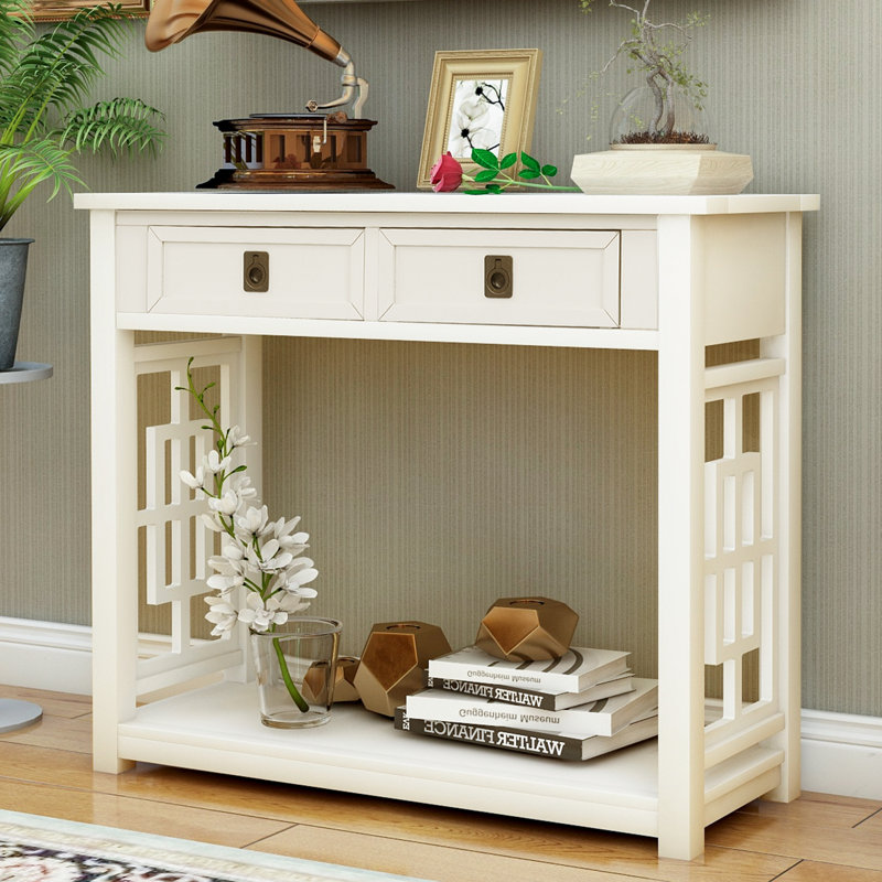 Abida 91cm Solid Wood Console Table