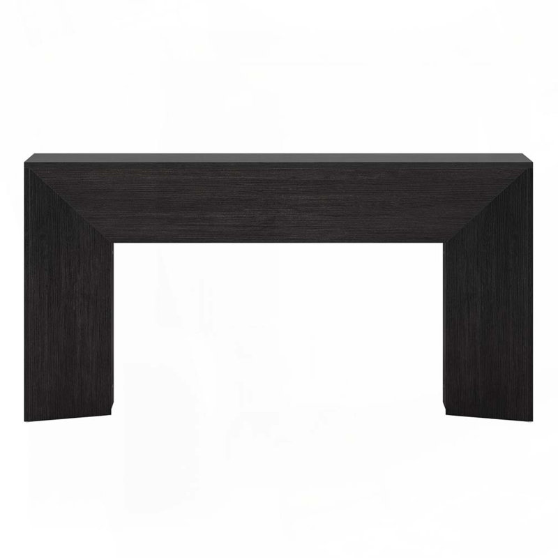 Console Farmhouse avec pieds à lattes verticales - Table de canapé pour l'entrée, le couloir et le salon, Black