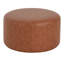 Repose-pieds rembourré en similicuir brun cognac-1321795060