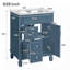 Meuble-lavabo 24 po avec lavabo en céramique, conception compacte, 2 tiroirs, tablette réglable pour les petits espaces-816975539