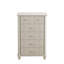 Rangement moderne cannelé à 5 tiroirs avec poignées en métal pour rangement de chambre à coucher et de salon Beige