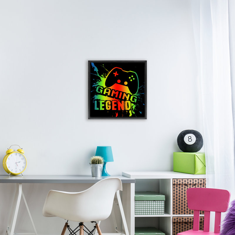 Cadre flottant Gradient Gaming Legend, design par Marcus Prime, Cadre flottant noir de jais, H 18 po x l 18 po