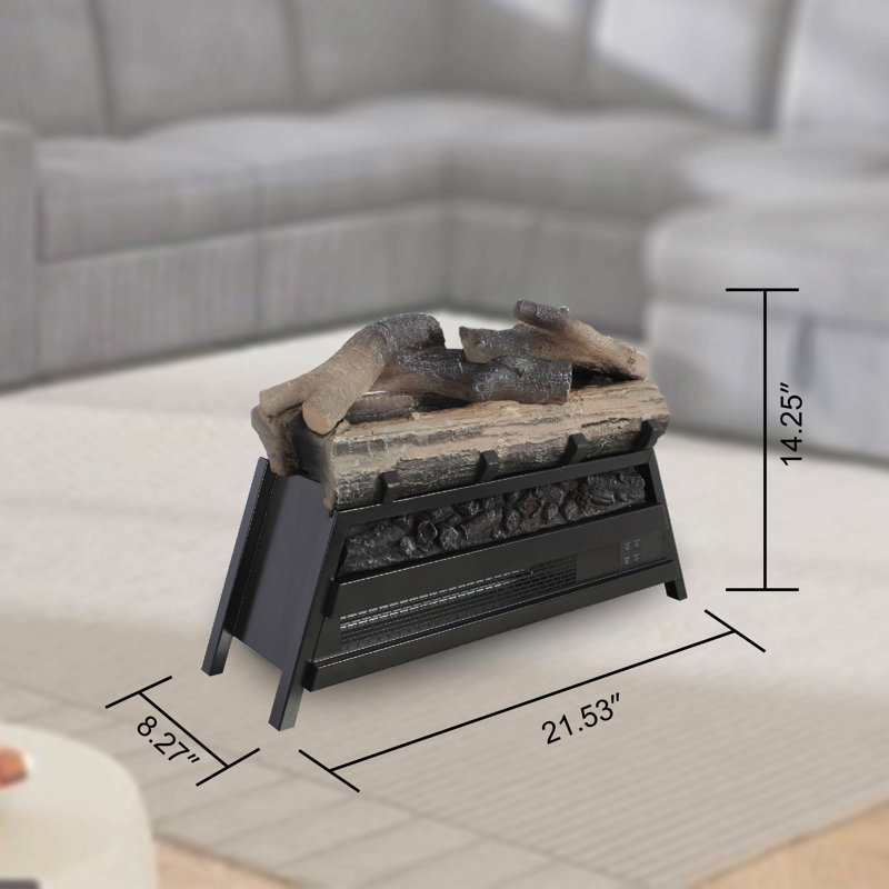 23 Inch Electric Fireplace  3D Log Set Insert, Infrared Fireplace Heater For Indoor