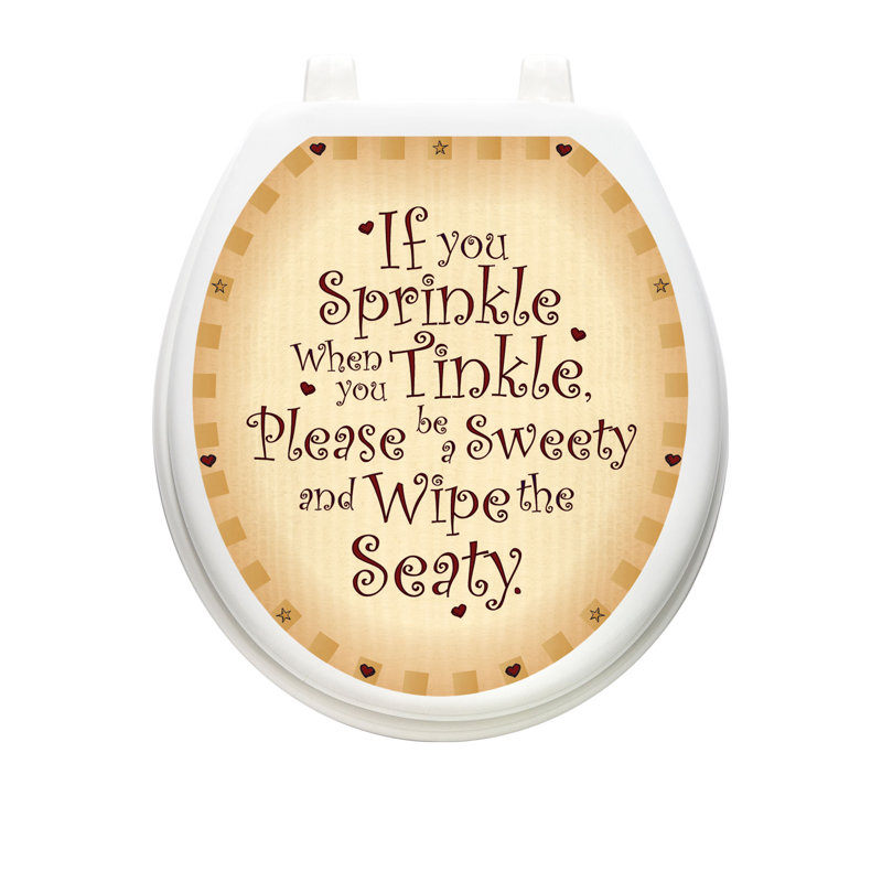 Décalcomanie de siège de toilette drôle Sweetie, Rond