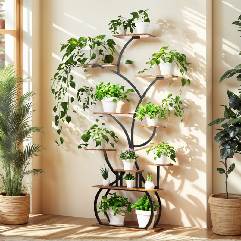Support à plante avec lumières de croissance