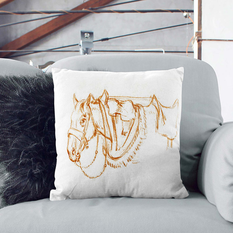 Square Throw Cushion, 40cm H x 40cm W x 15cm D