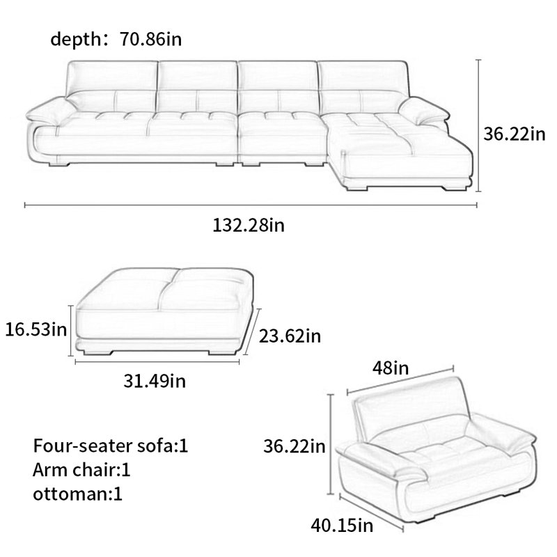 Modern simple and light luxury sofa