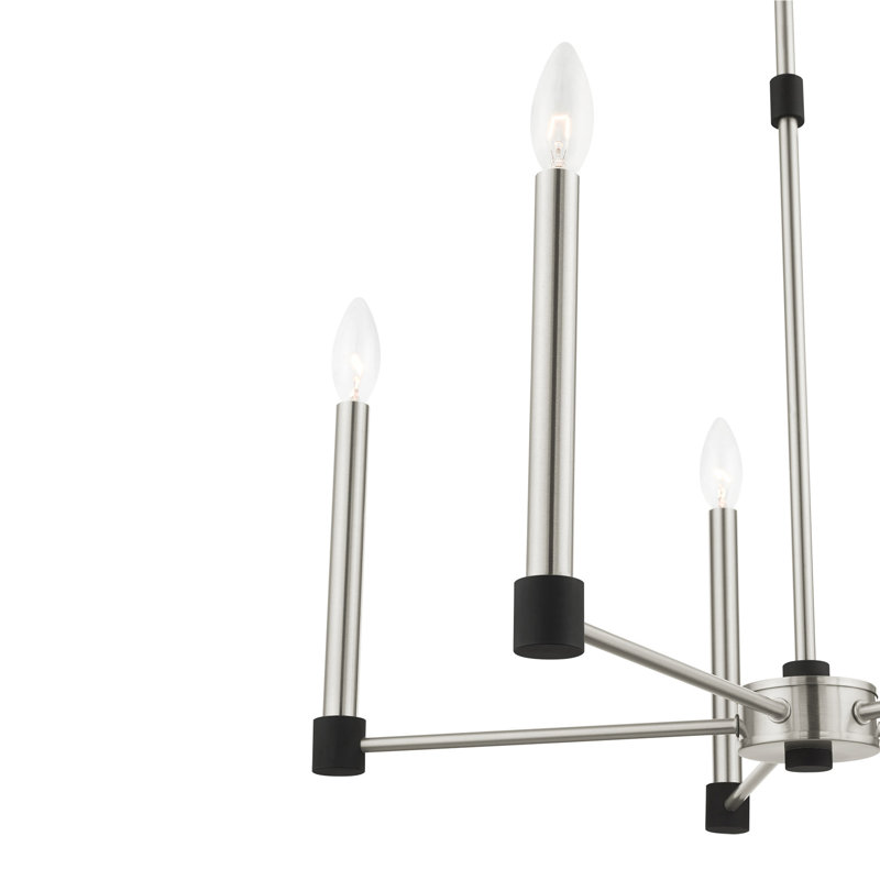 Orean 5 - Light Dimmable Classic / Traditional Chandelier, Brushed Nickel