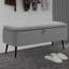 Polyester Upholstered Storage Bench-1810592258