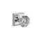 Crystal Single Dummy Door Knob with Traditional Square Rose