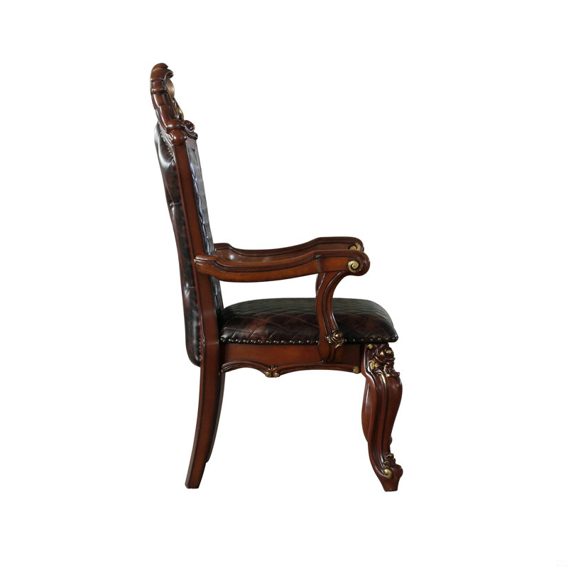 Chaise avec accoudoirs touffetée (ensemble de 2)