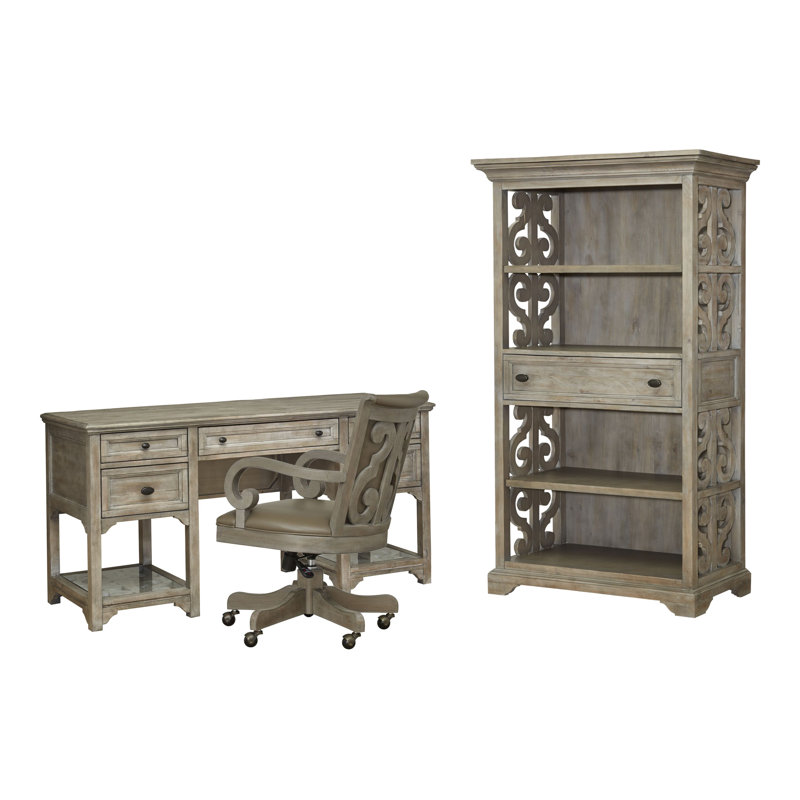 Bureau avec chaise et bibliothèque